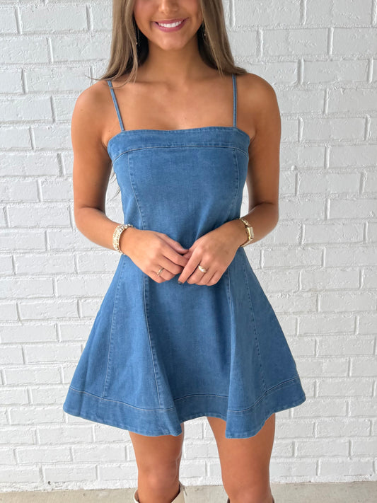 Stretch Denim Tube Mini