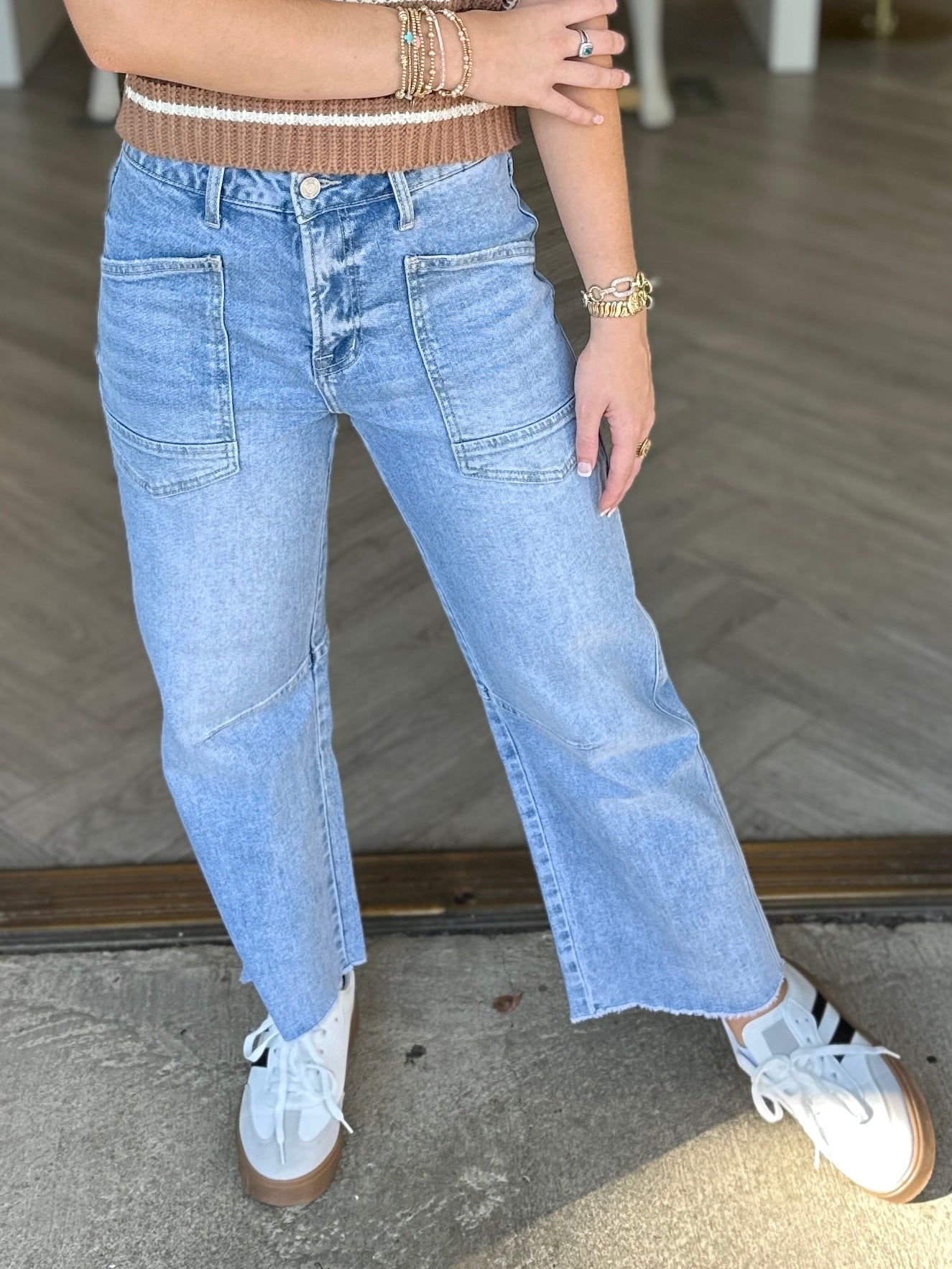 High Rise Barrel Jeans