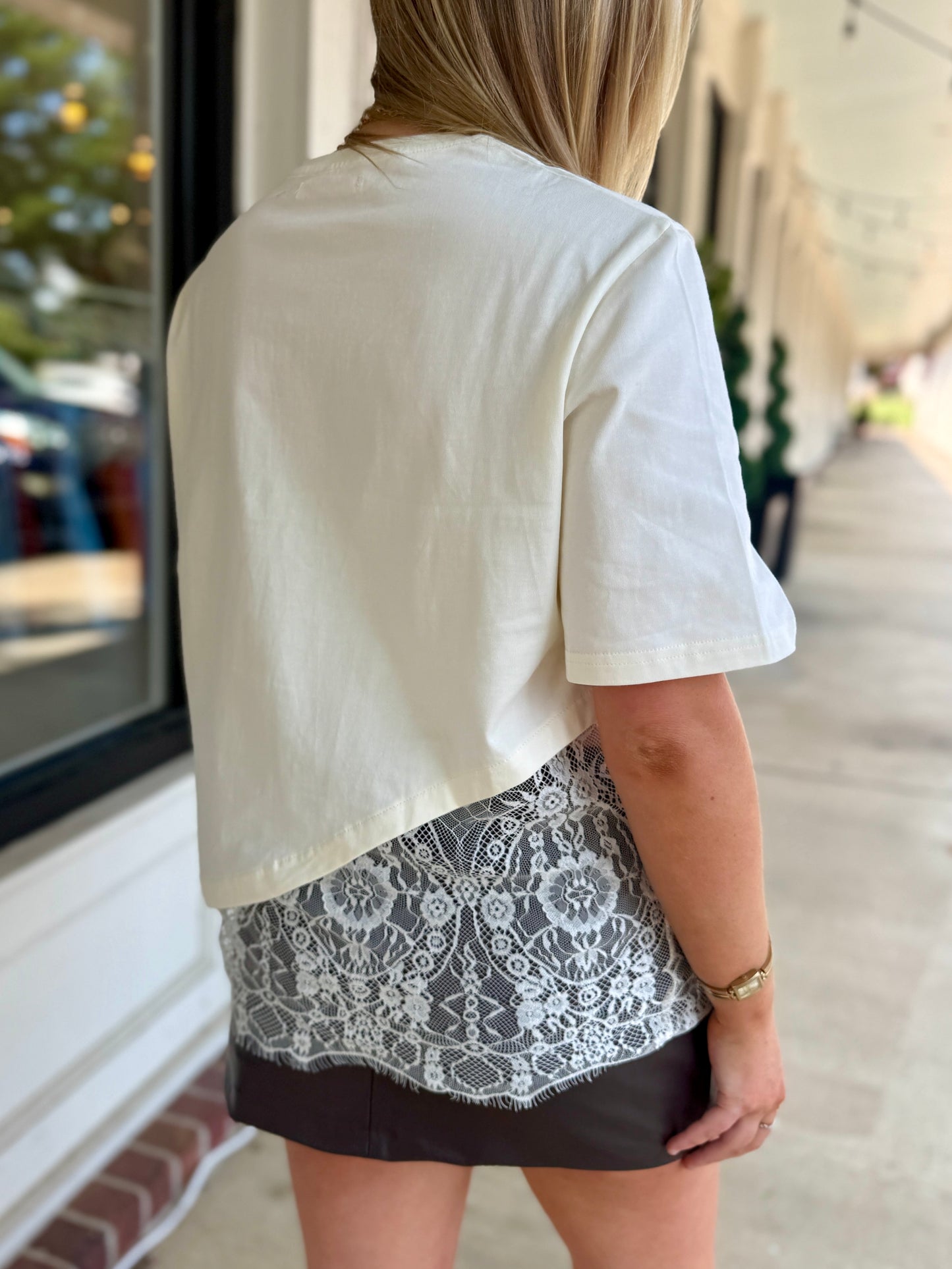 Lace Bottom Tee