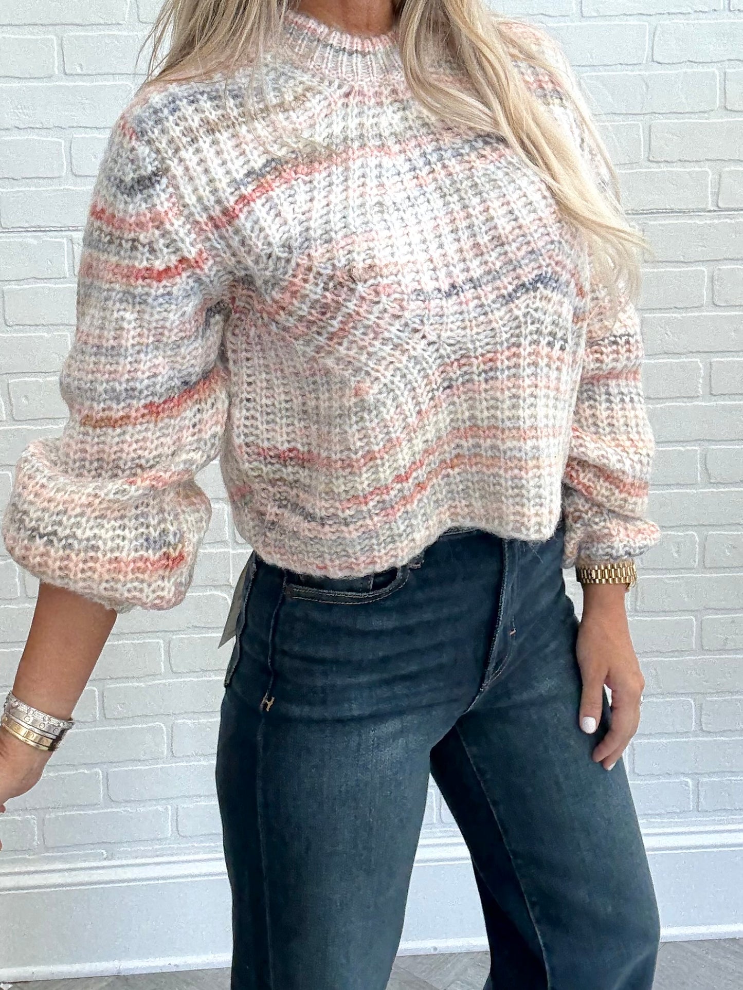 Pink Pastel Cropped Sweater