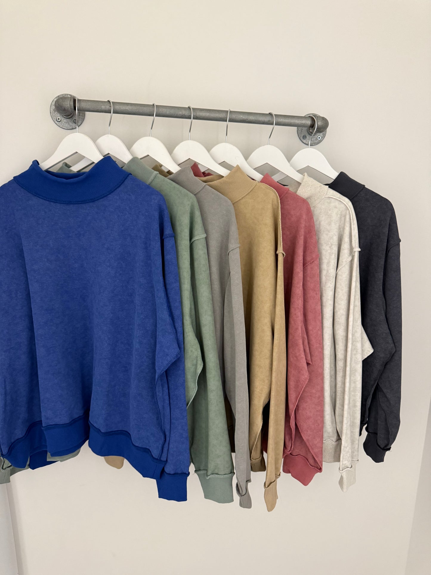 Vintage Mock Neck Sweatshirt