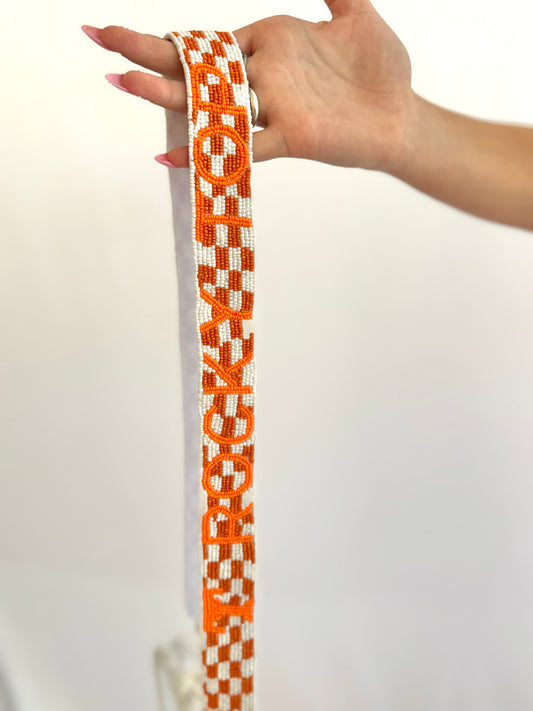 CHECKERED ROCKY TOP Beaded Purse Strap