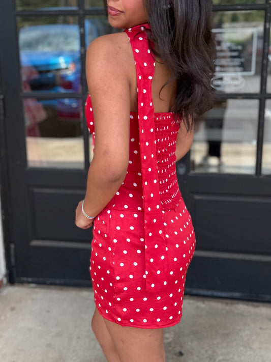 Merica Polka Dot Low Rise Skirt