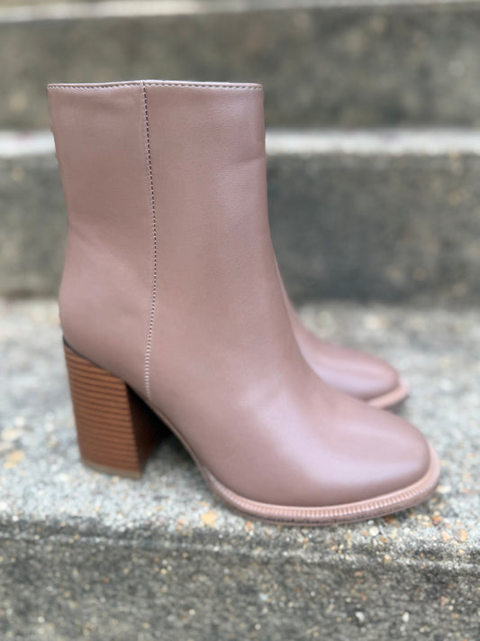 Makalyn Round Leather Bootie (3 colors)
