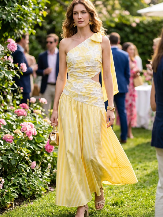 Yellow Line Cutout Maxi