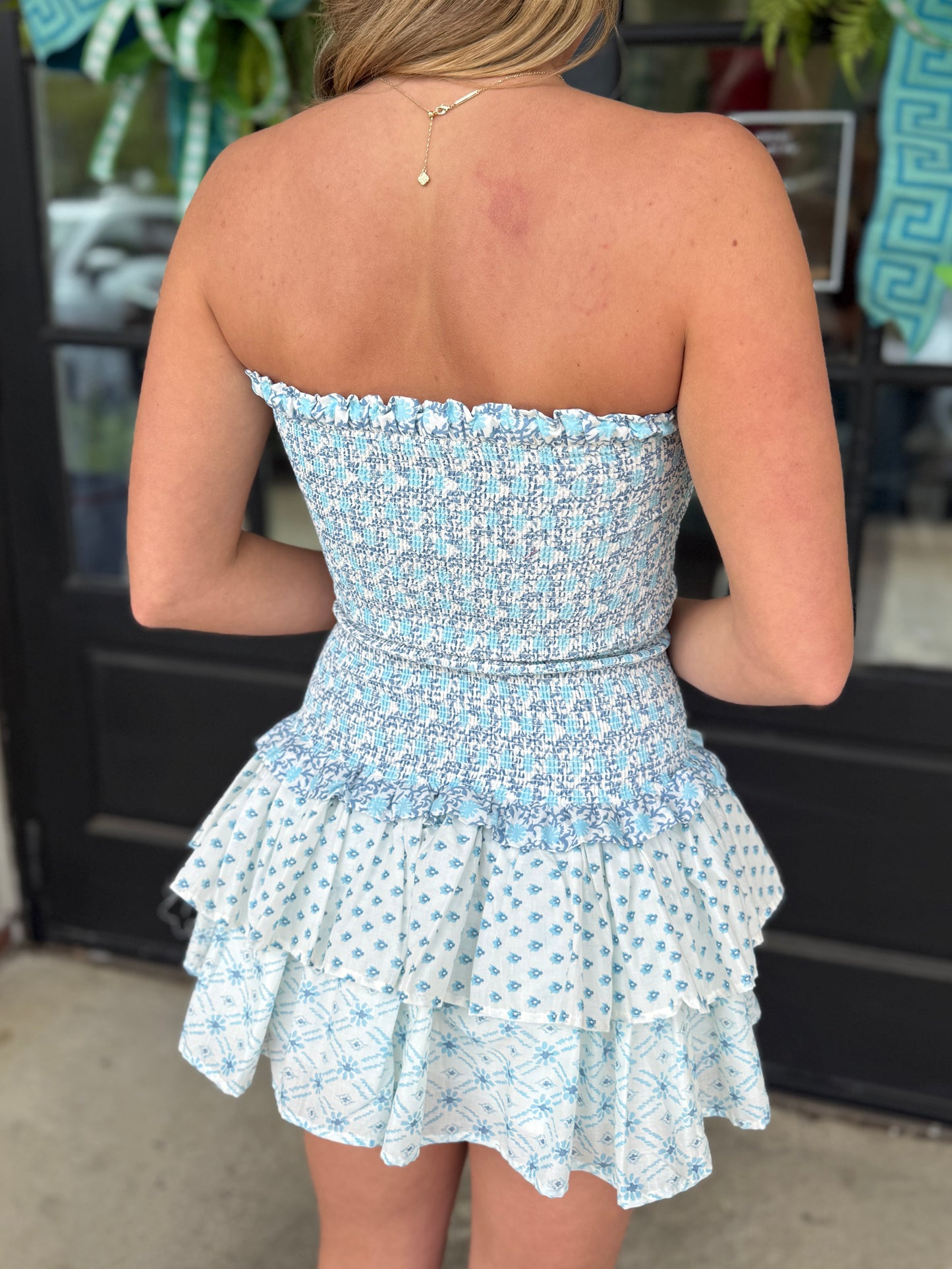 Smocked Sky Dress