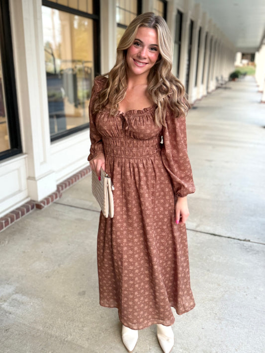 Brown Fall Nights Maxi