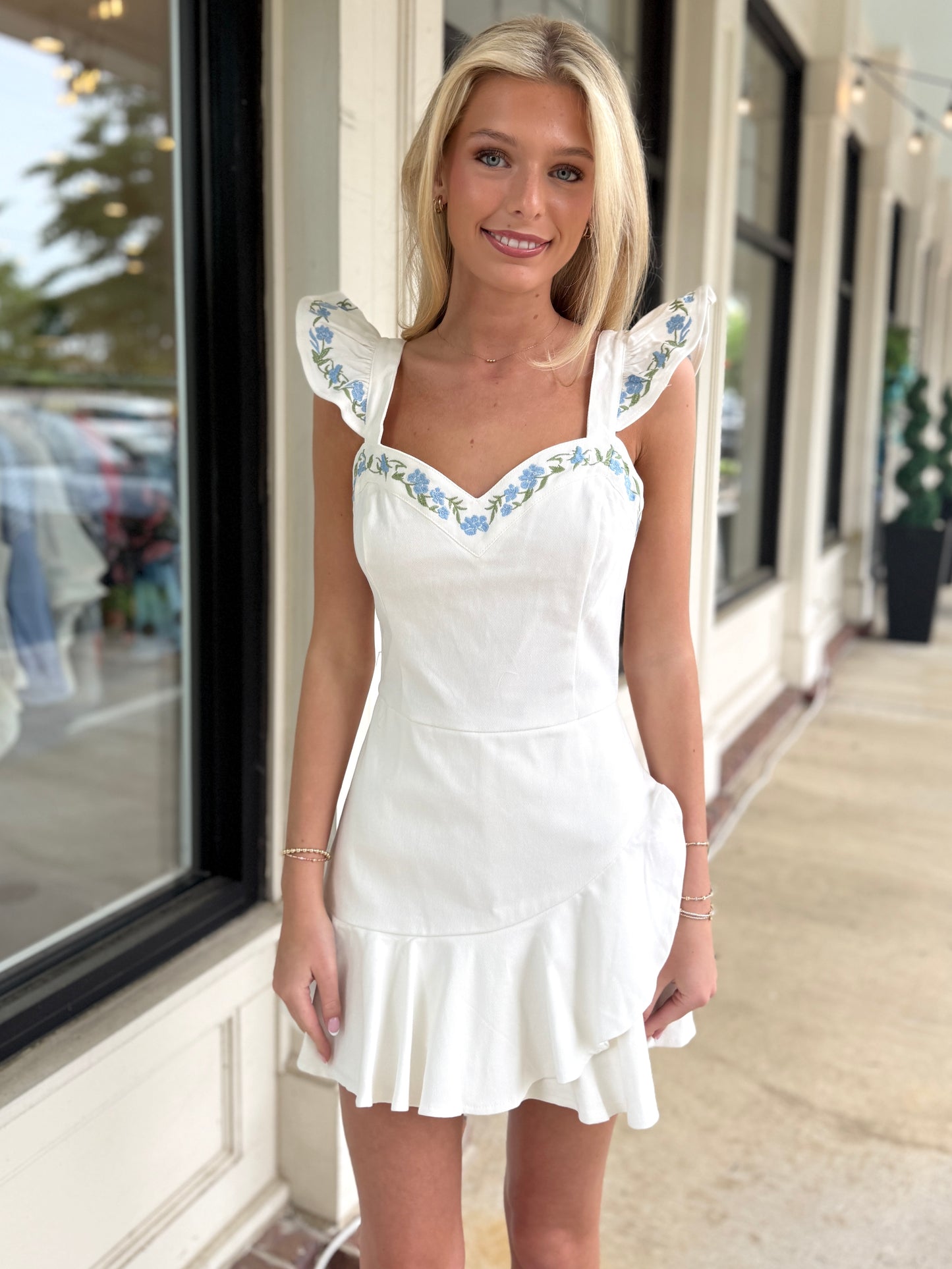 White Contemporary Skort Romper