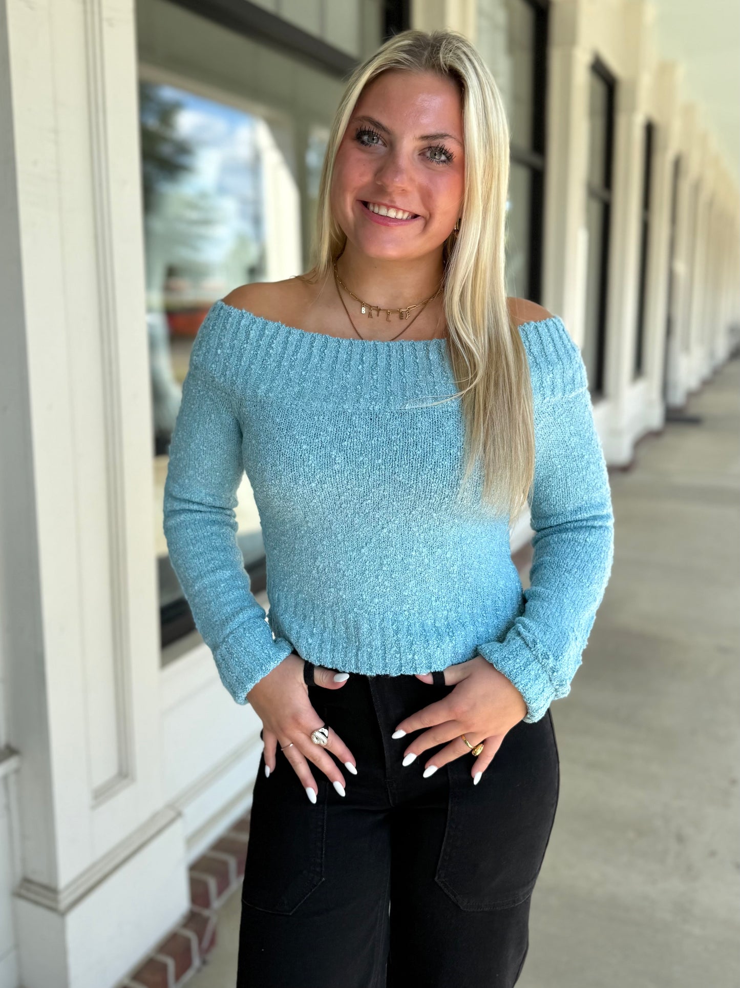 Boucle Boat Neck Sweater (4 colors)