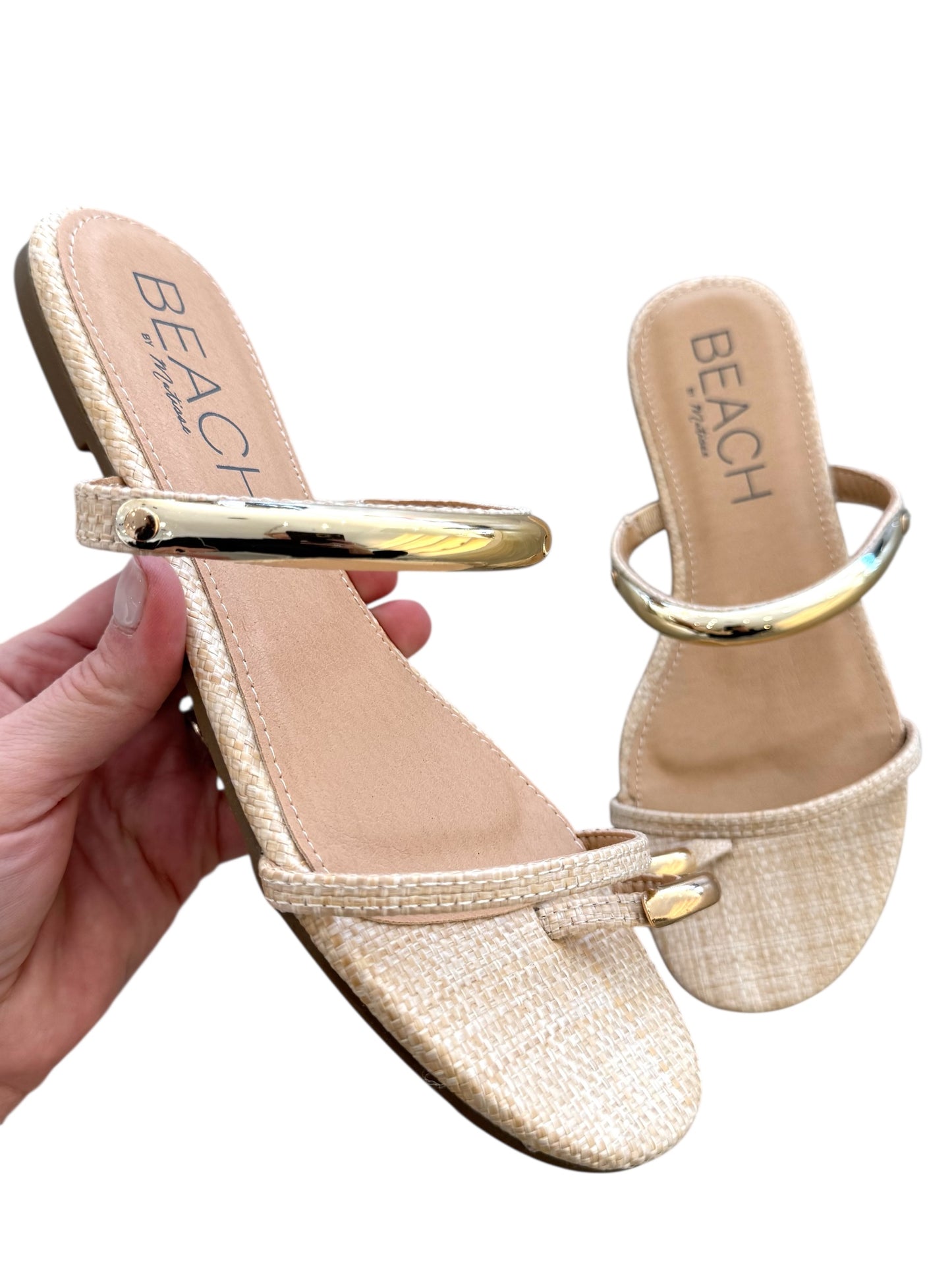 Gold Trim Flat Sandal