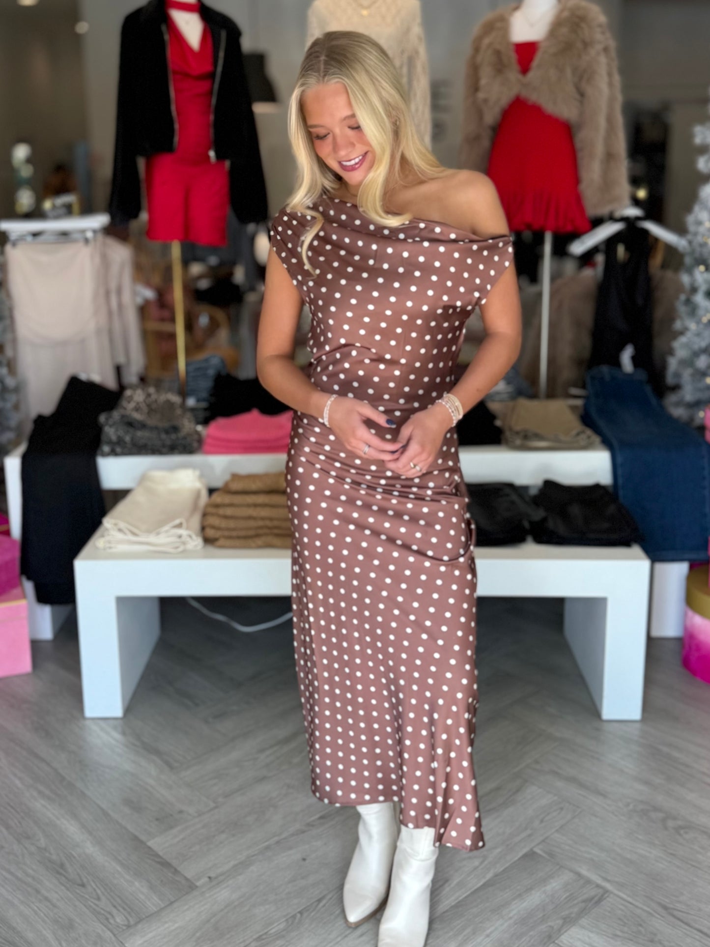 Chocolate Polka Dot Maxi