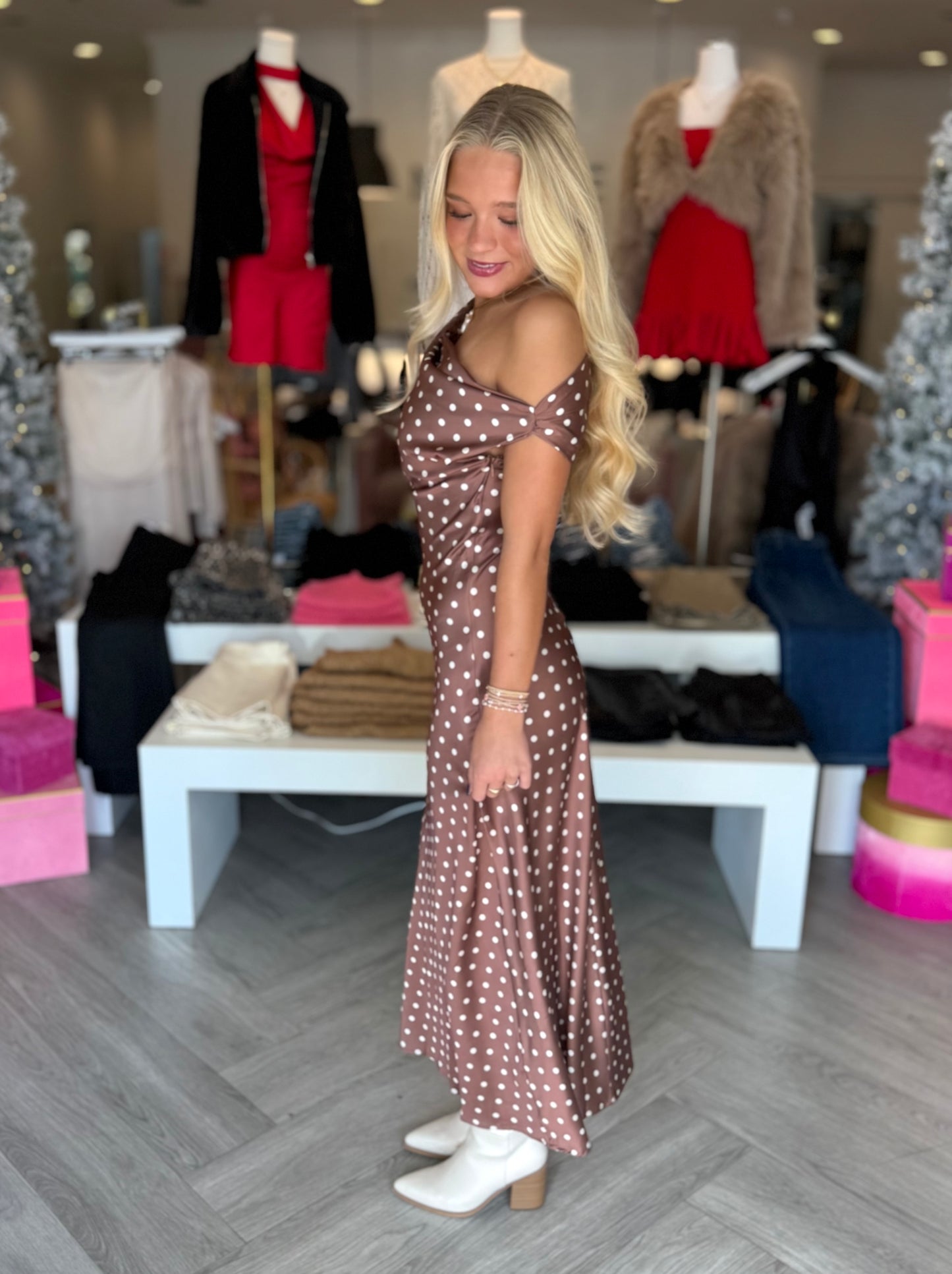 Chocolate Polka Dot Maxi