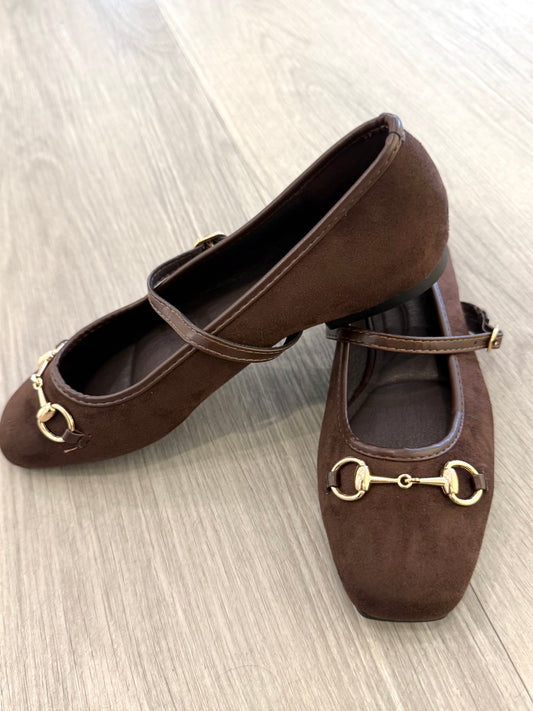 Brown Suede Flat