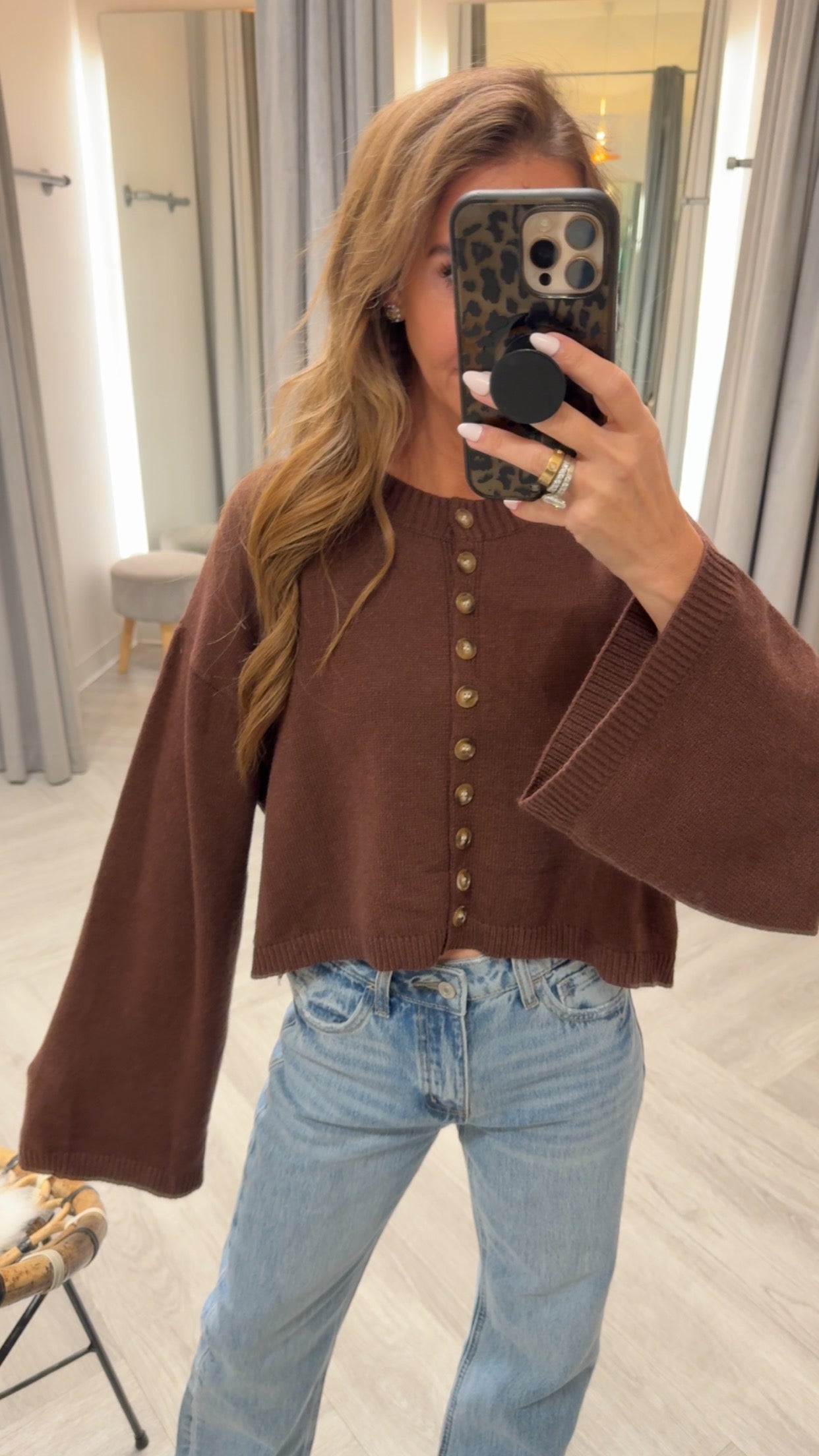 Cropped Cardigan Sweater