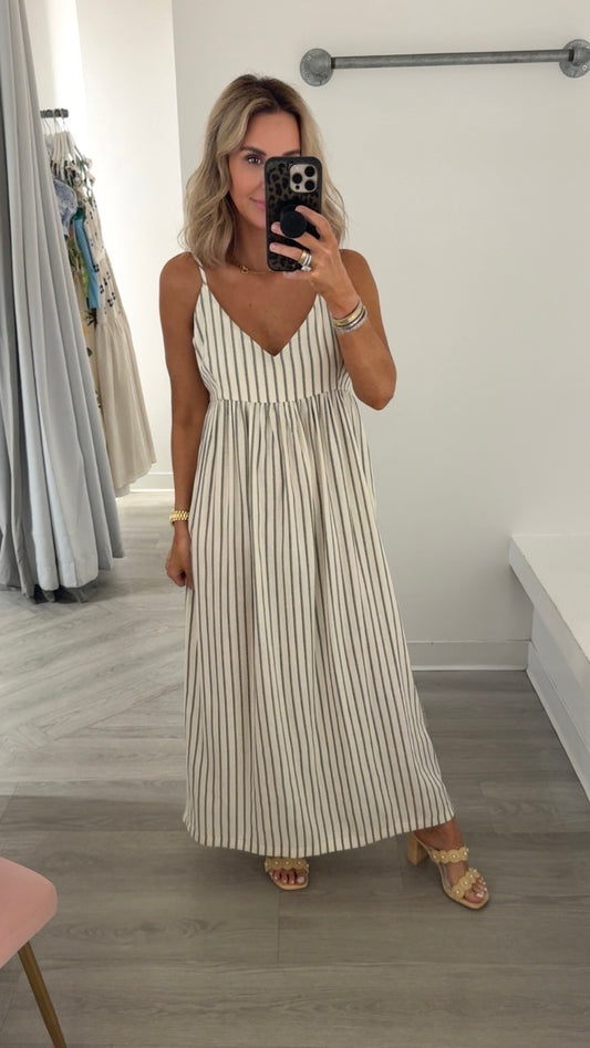 Natural Stripe Relaxed Maxi