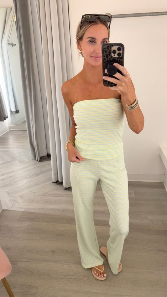 Lemonade Stripe Tube Top
