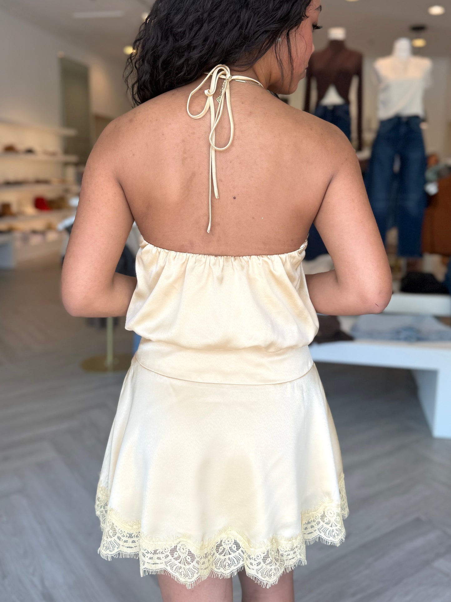 Maize Lace Trim Mini