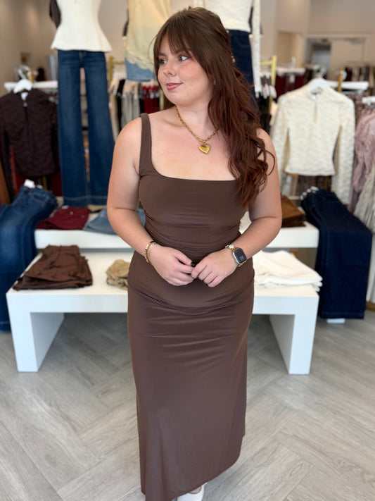 Mocha Square Neck Maxi