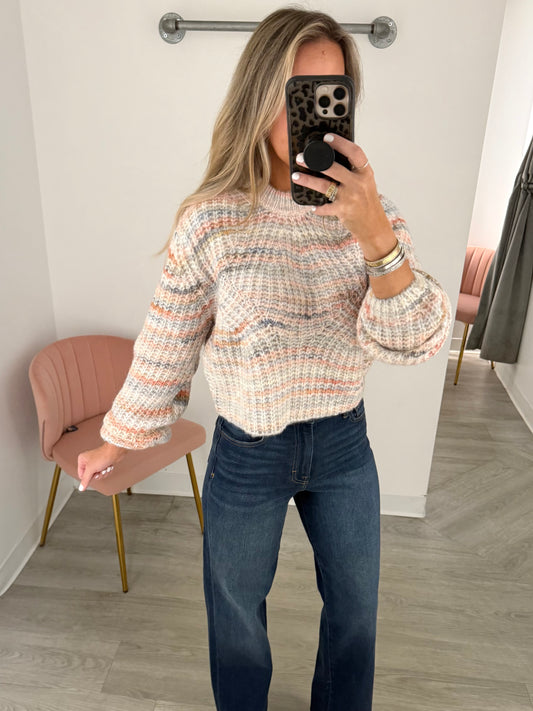 Pink Pastel Cropped Sweater