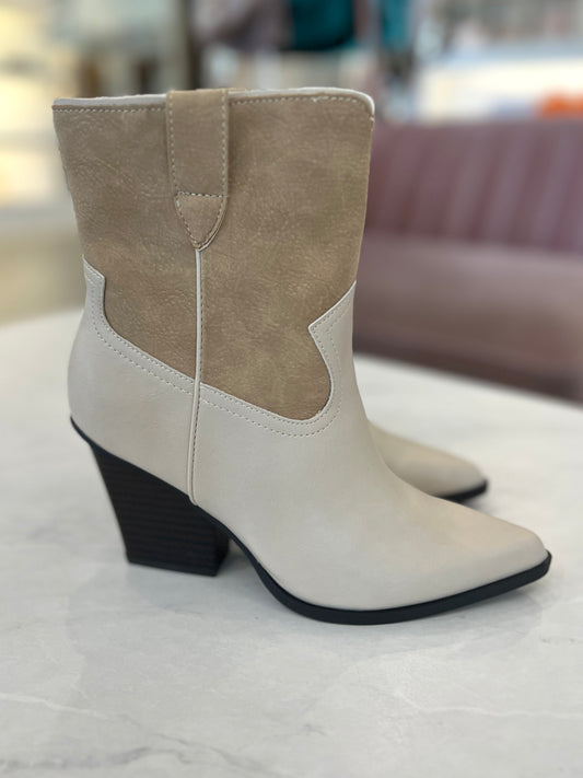 Two Toned Western Booties