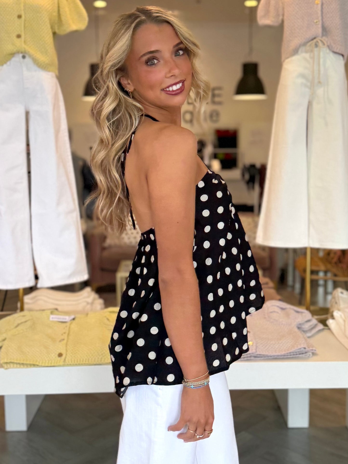 Polka Dot Halter Tank (2 colors)