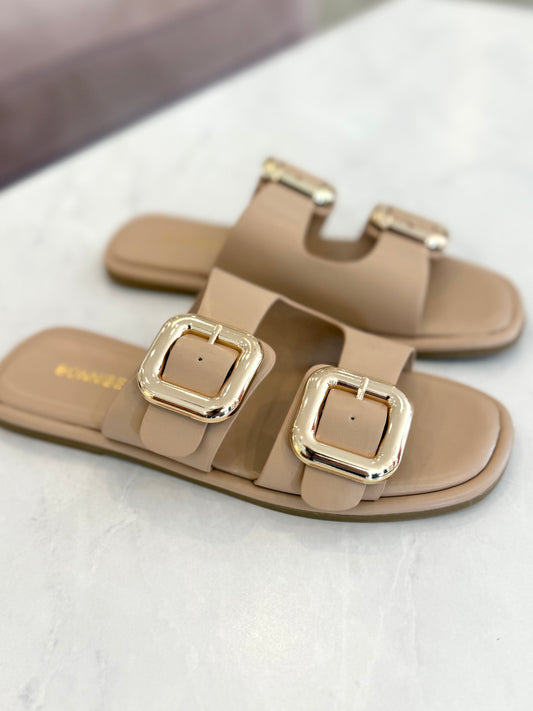 Adari Nude Buckle Sandal