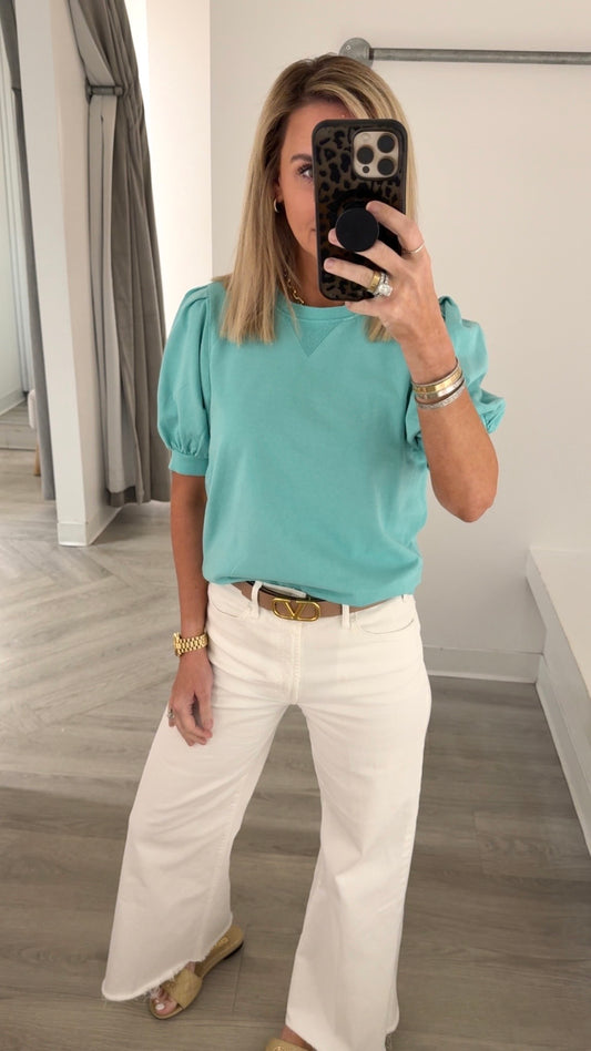 Balloon Sleeve Top (2 colors)