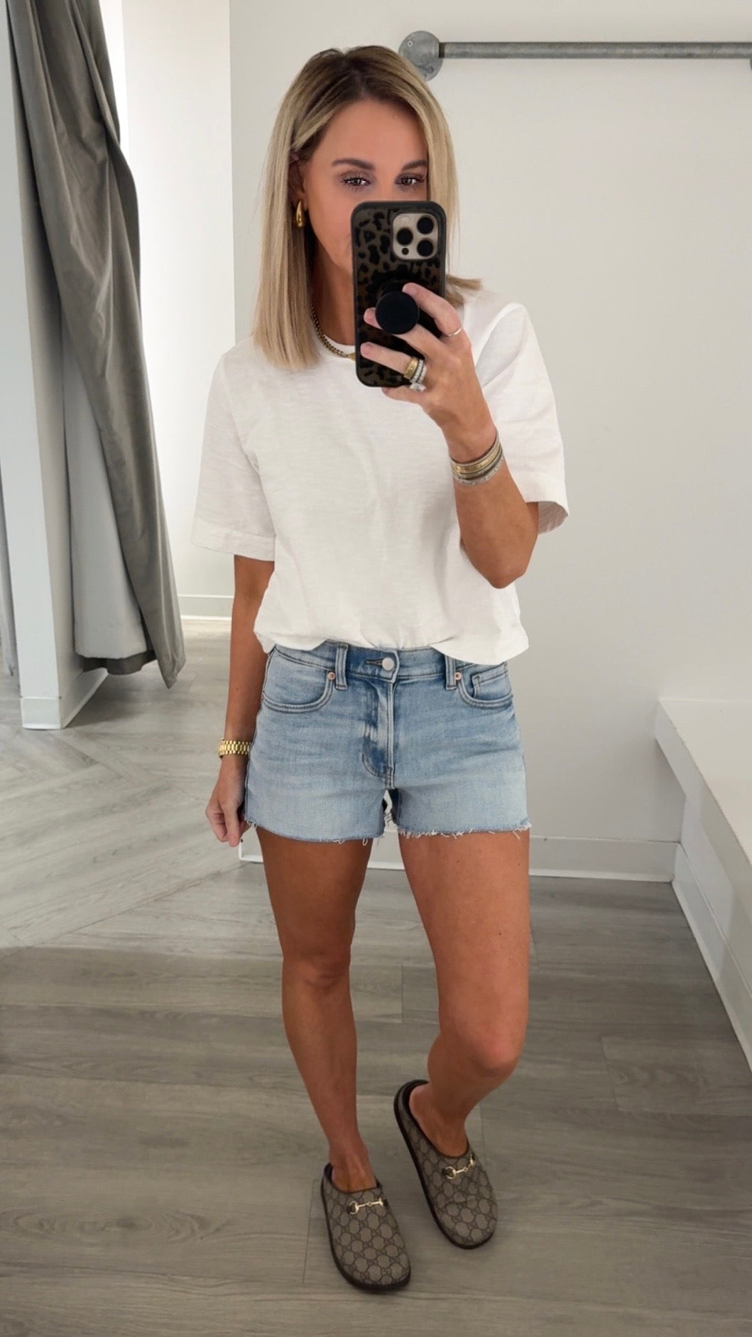 Light Denim Micro Stretch Short