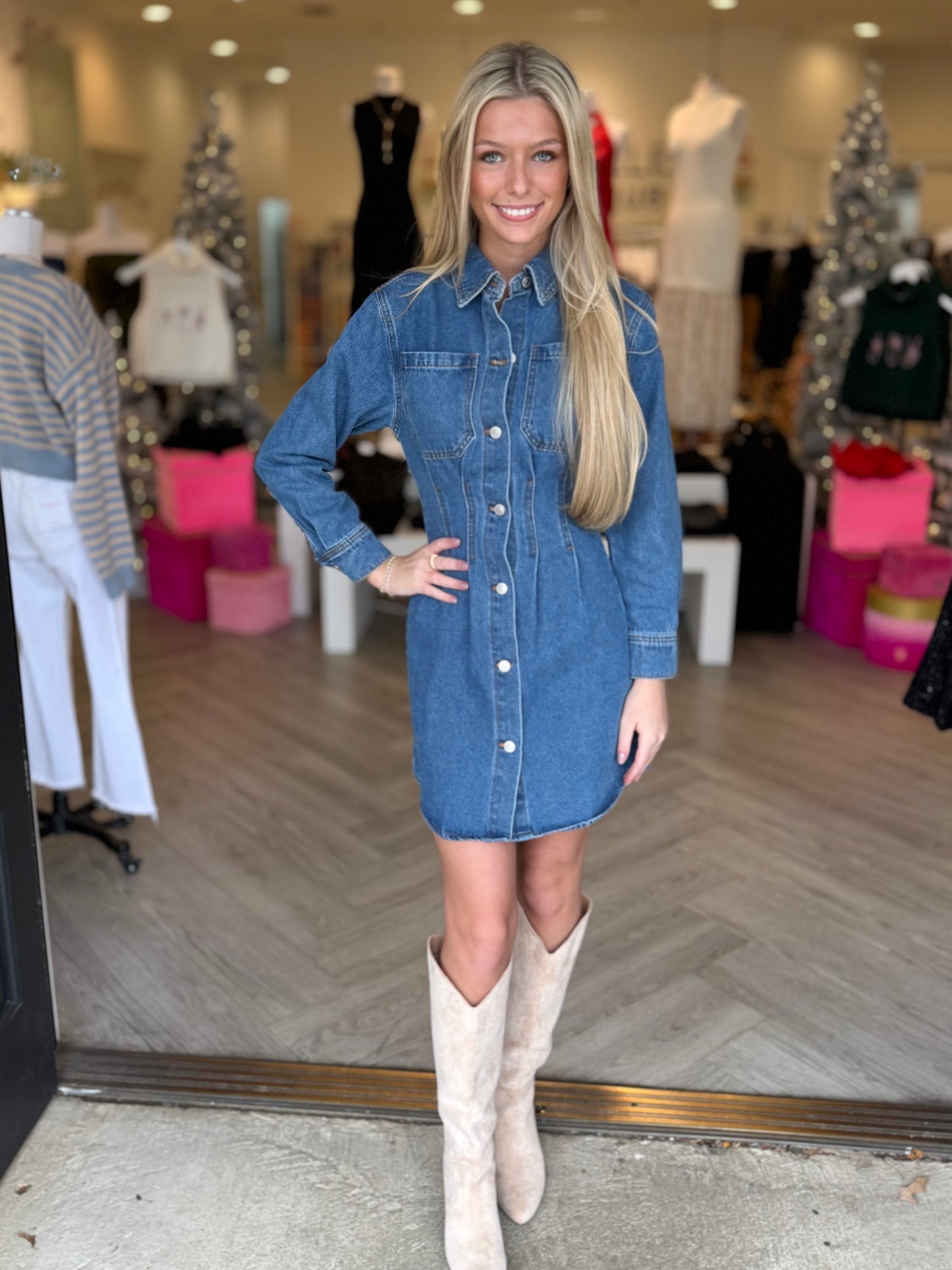 Denim Blue Corset Mini