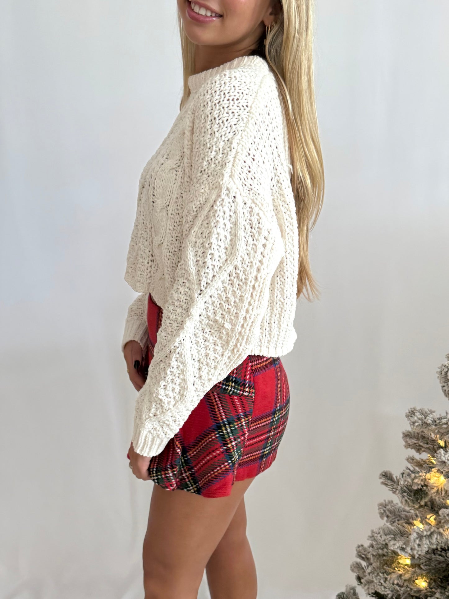 Red Plaid Mini Skort