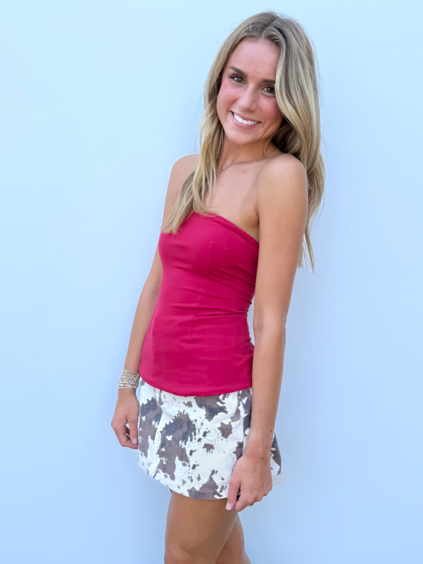 Cow Skin Mini Skirt