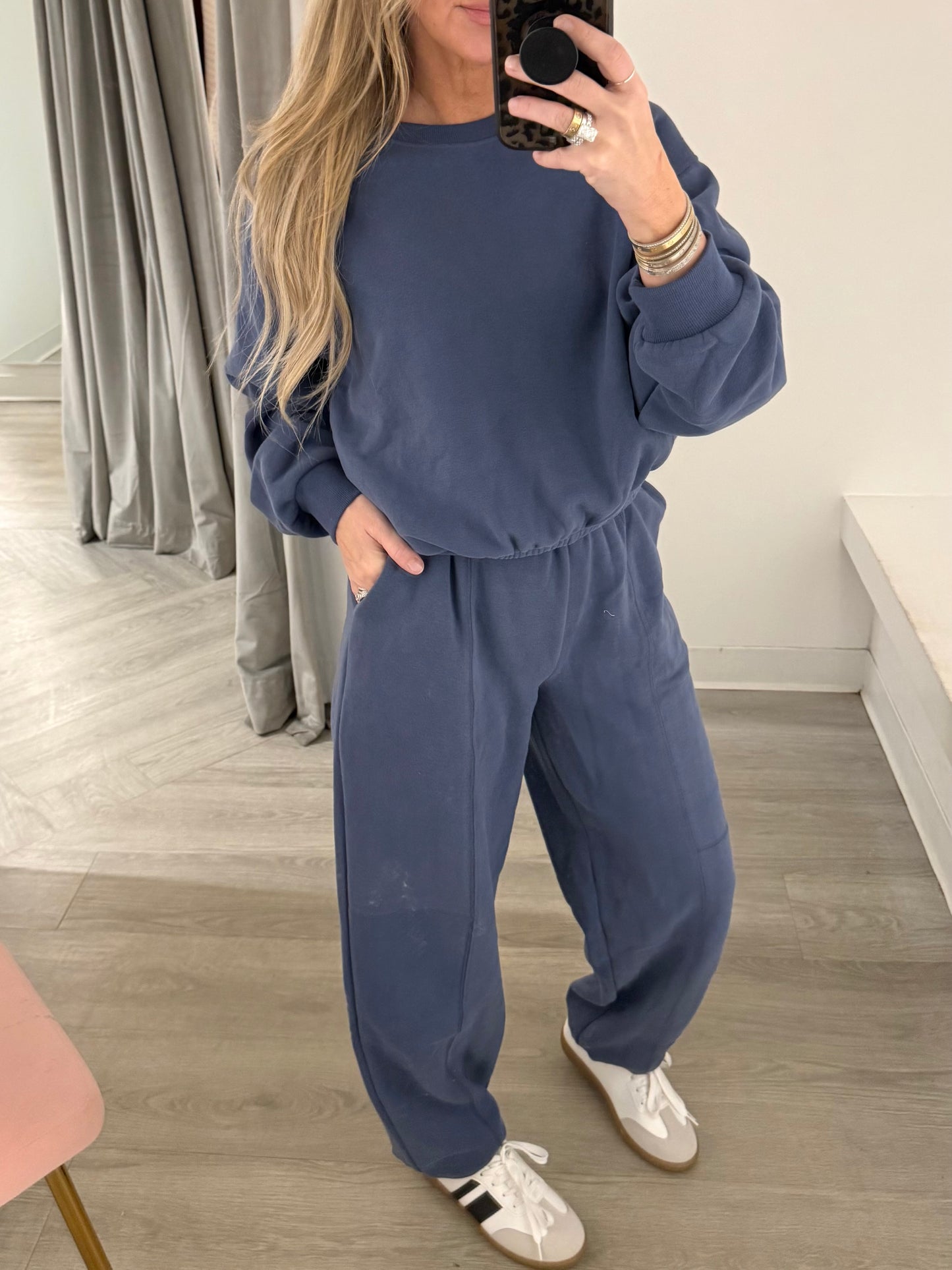 Dusty Navy Crew Sweatshirt