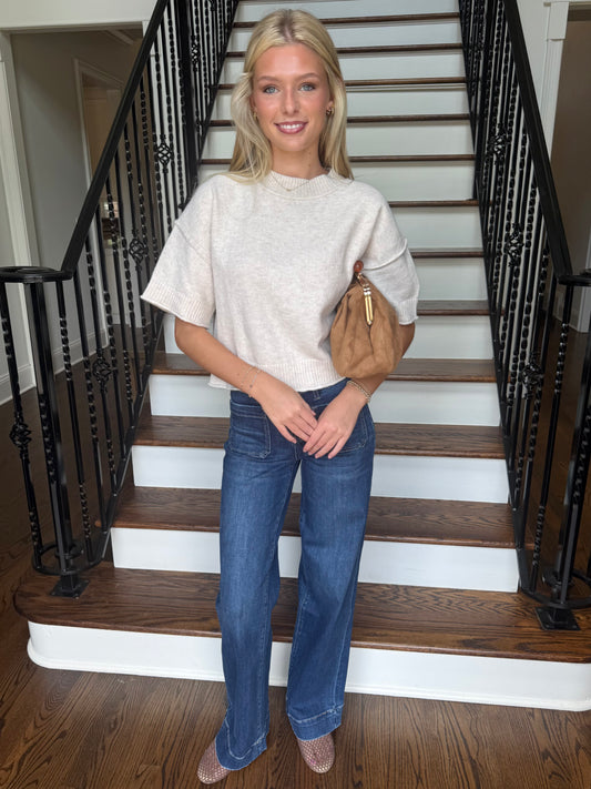 Boxy Crop Sweater Tee