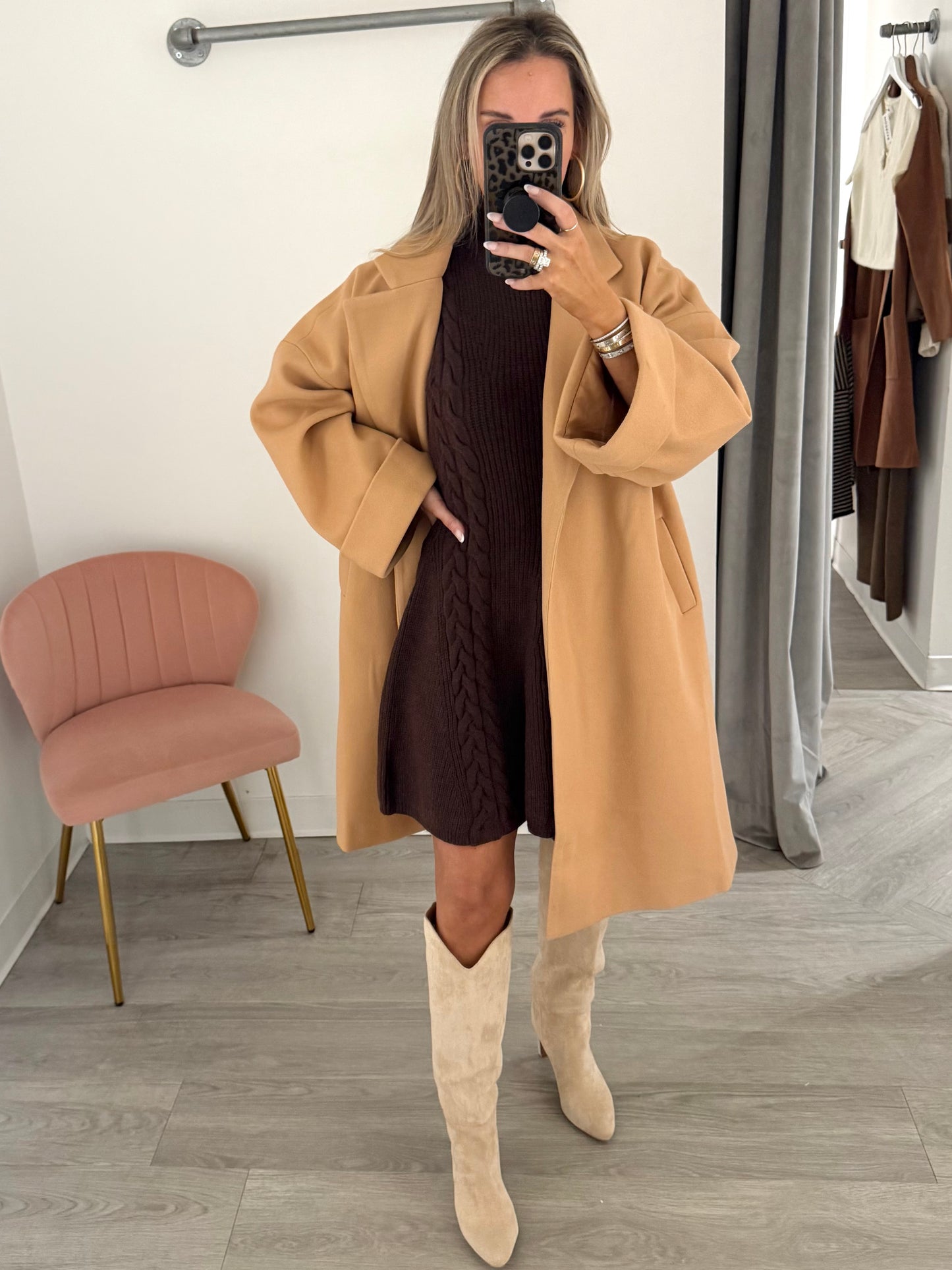 Camel Oversized Jacket