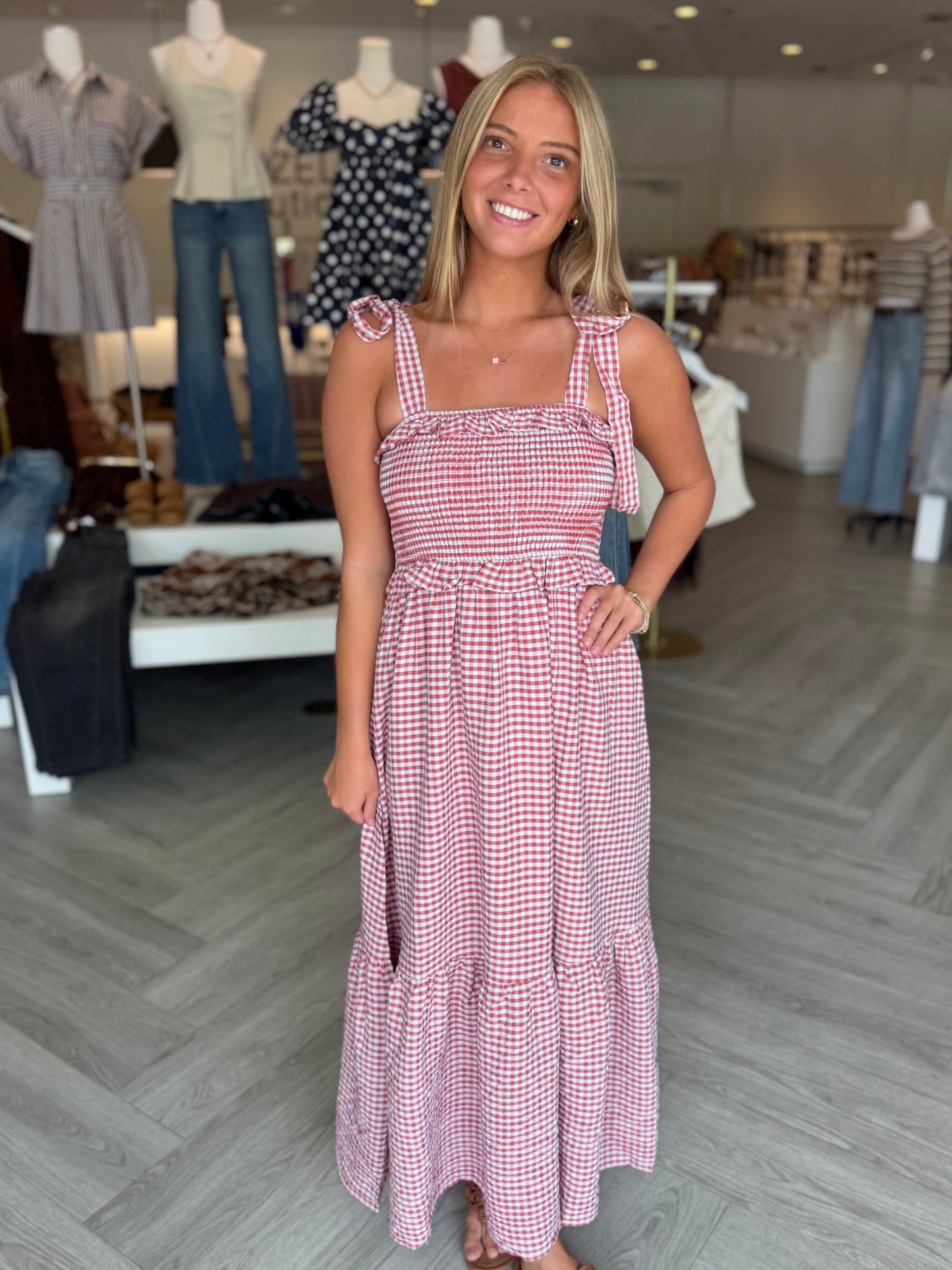 Picnic Tie Maxi Dress