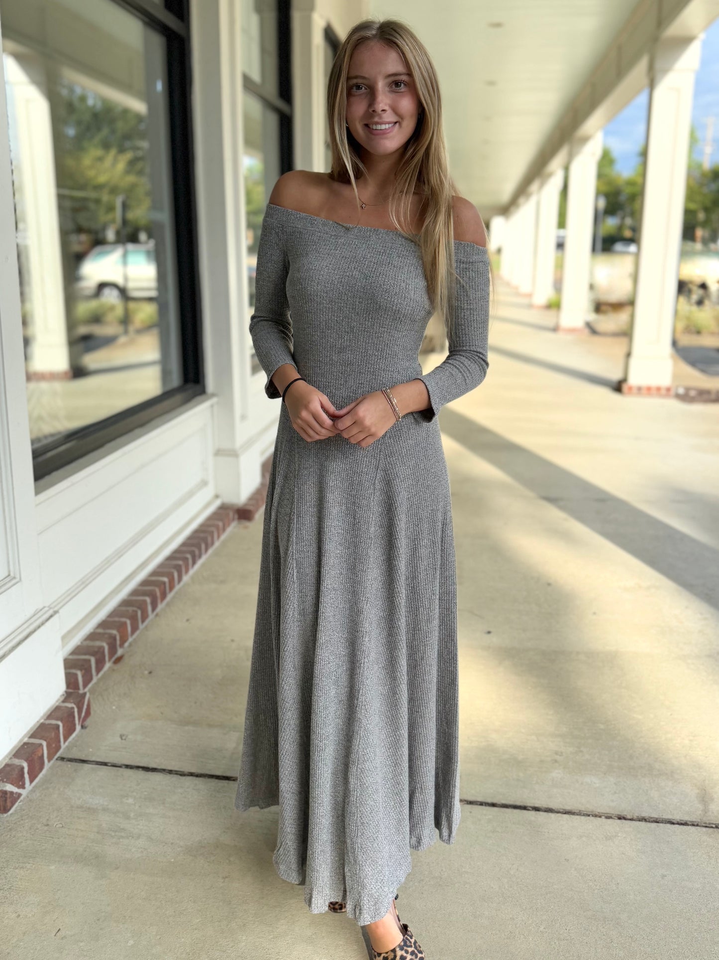 Grey O/S Sweater Dress
