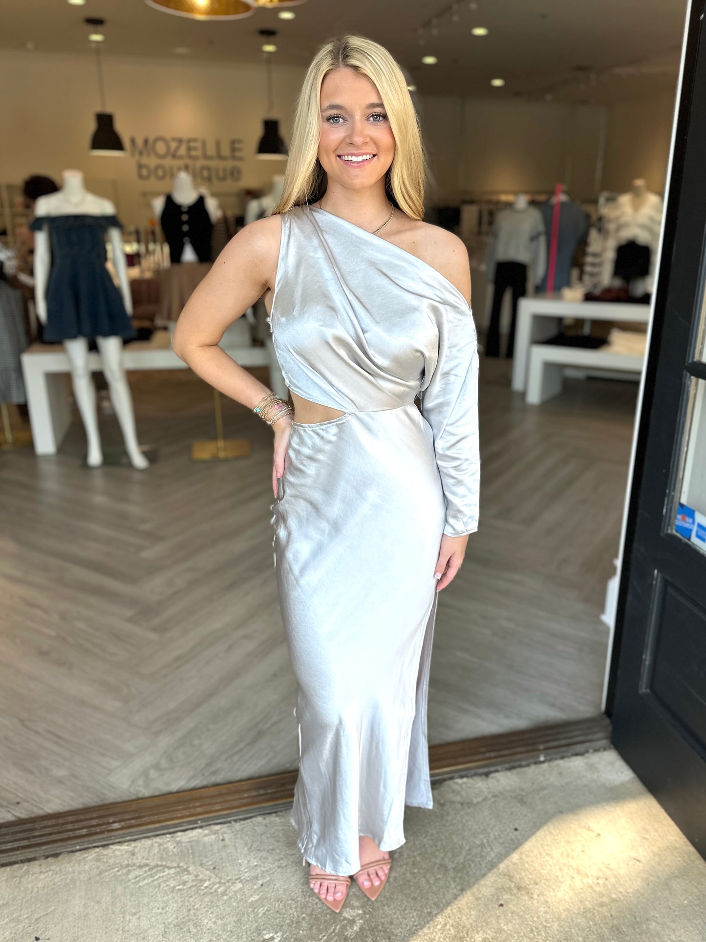 Peytons Night Out Dress in Silver