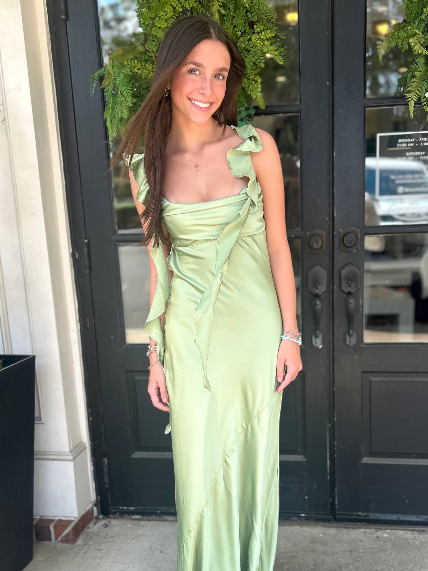 Basil Ribbon Strap Maxi