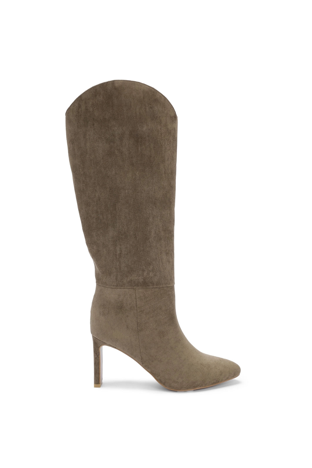 Taupe Kitten Heel Boot