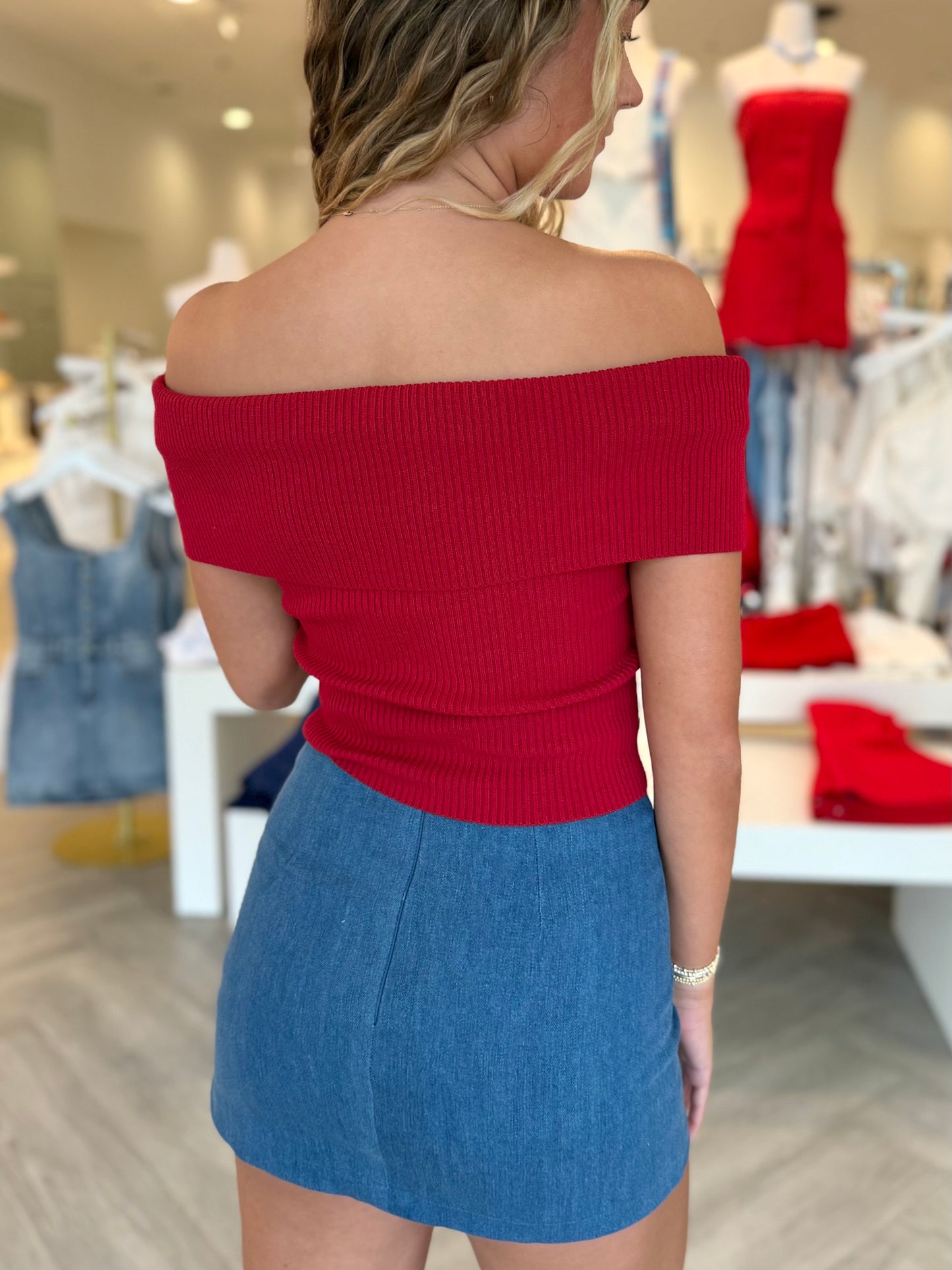 O/S Ribbed Knit Top
