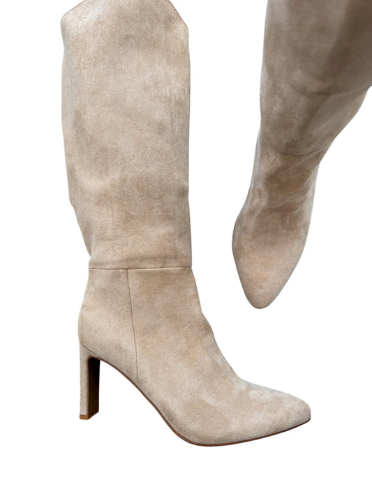 Beige Brielle Suede Stiletto Boot