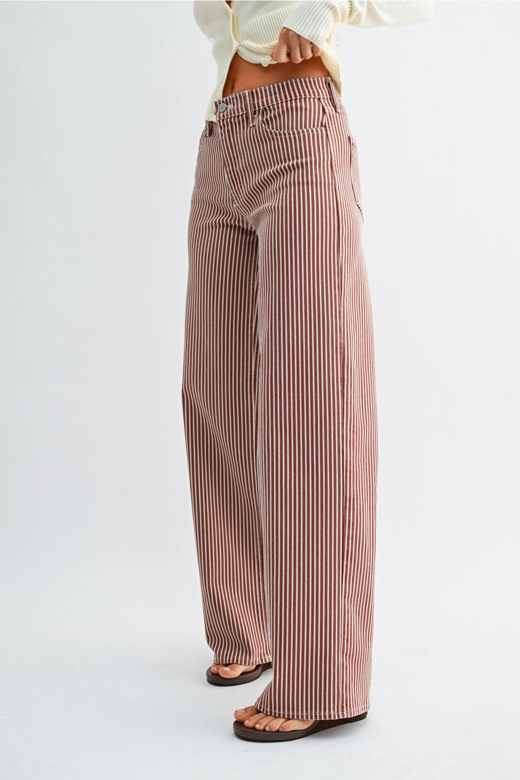 Sienna Stripe Wide Leg Jean