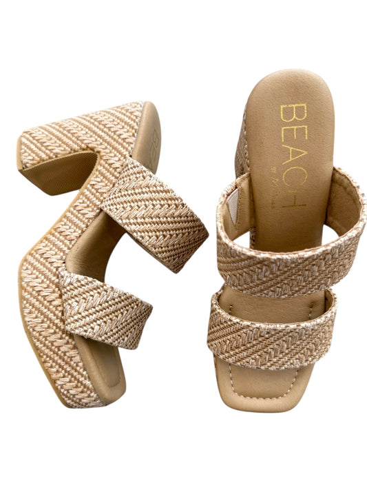 Gem Tan Strap Heel