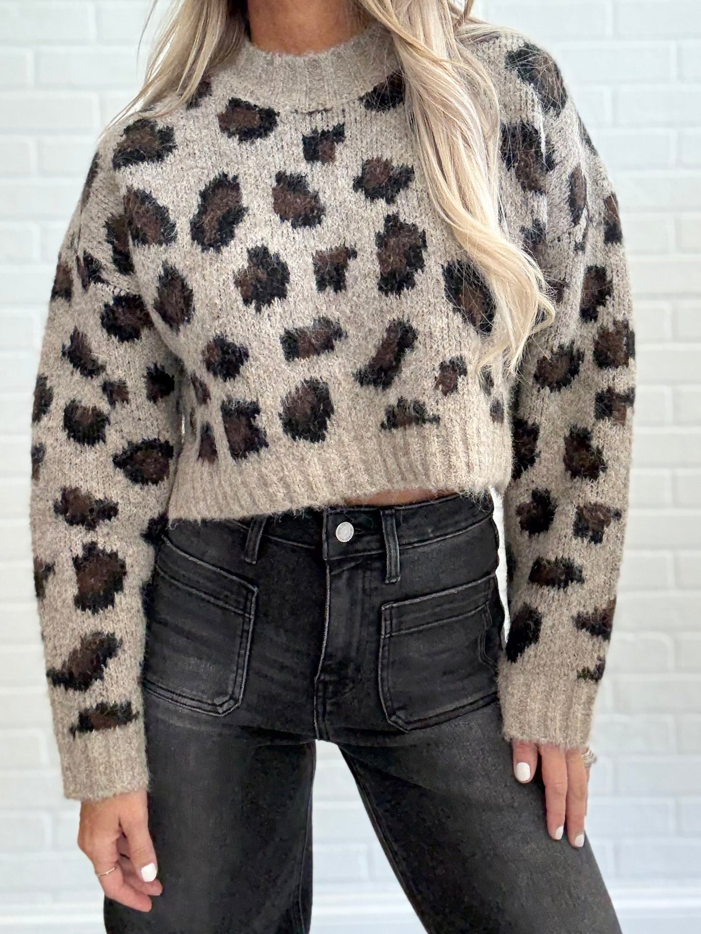 Leopard Knit Pullover