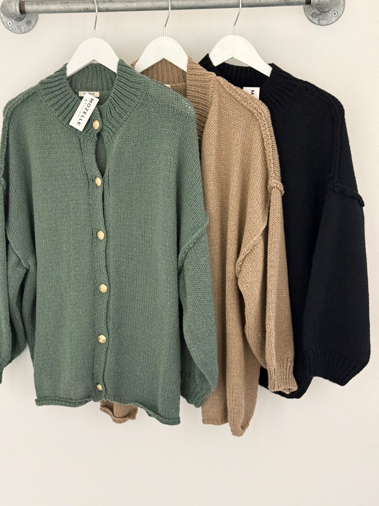 Front Button Sweater Jacket (3 colors)