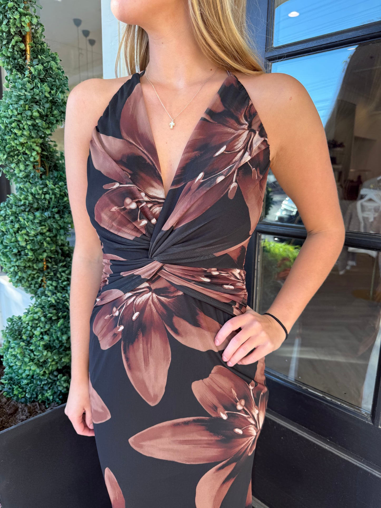 Fall Aloha Halter Maxi