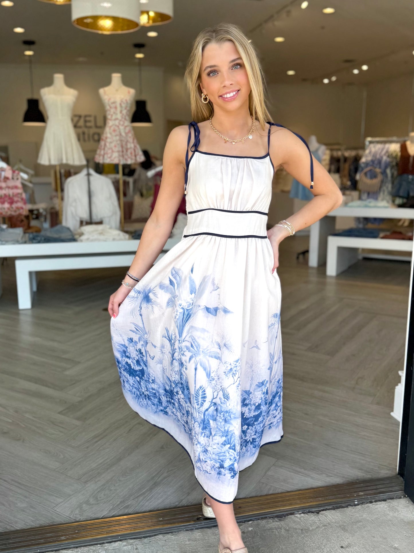 Blue/Ivory Isle of Capri Maxi