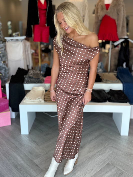 Chocolate Polka Dot Maxi