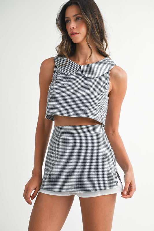 Gingham Skort