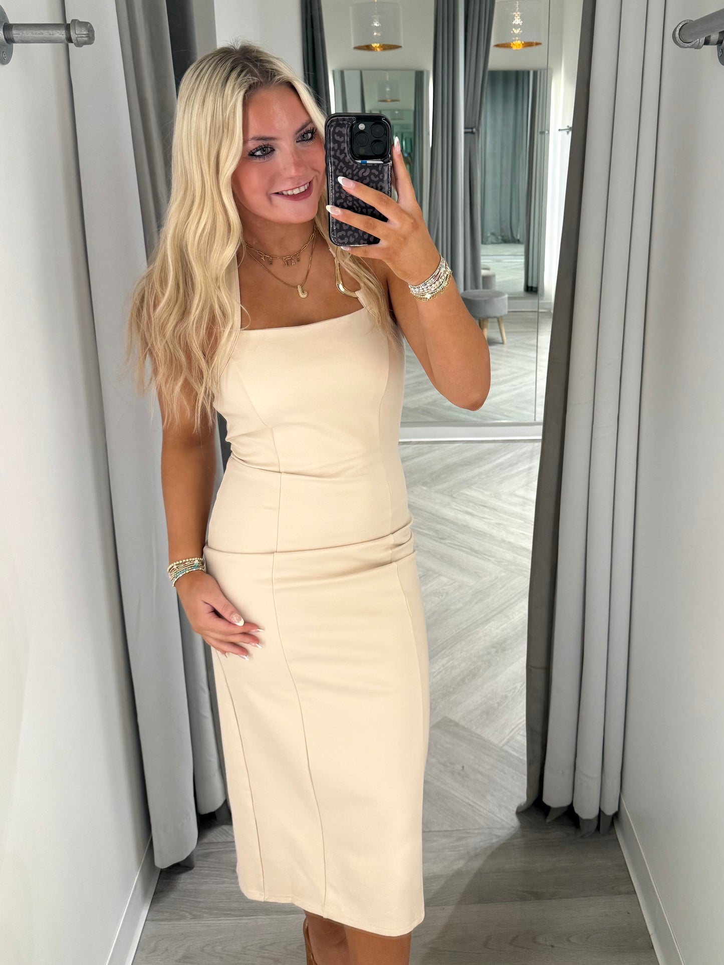 Gold Hardware Halter Dress (2 colors)